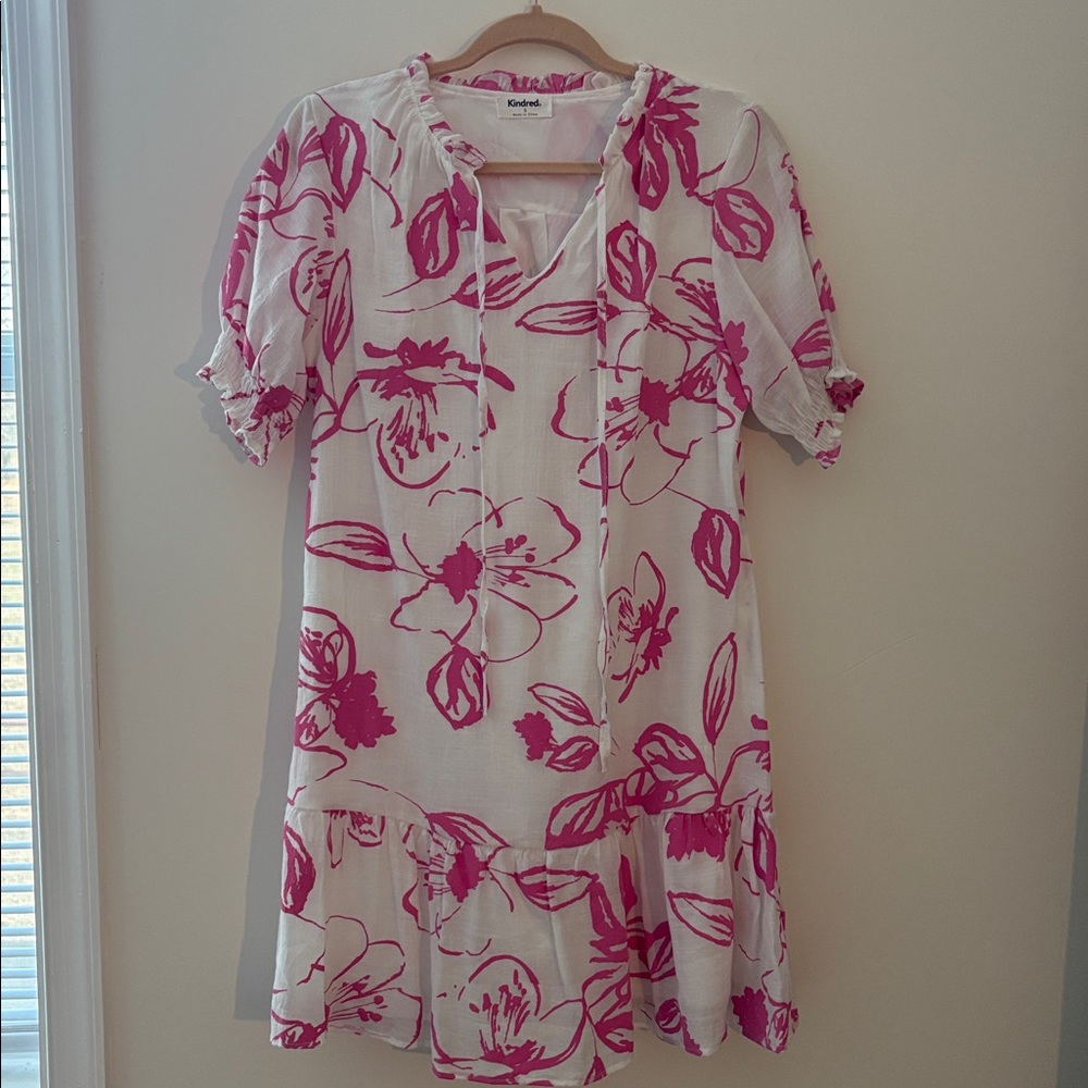 Knox Rose White and Pink Floral Mini Dress